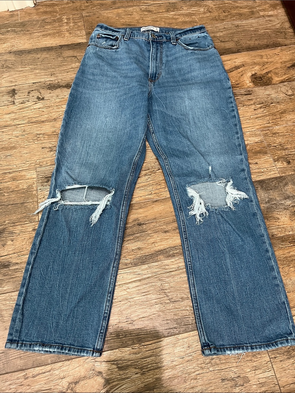 Womens Abercrombie & Fitch Ankle Straight ultra high Rise Jeans